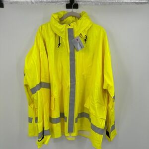 Bulwark Protective Flame Resistant Rainwear Jacket Yellow 3XL ANSI Reflective